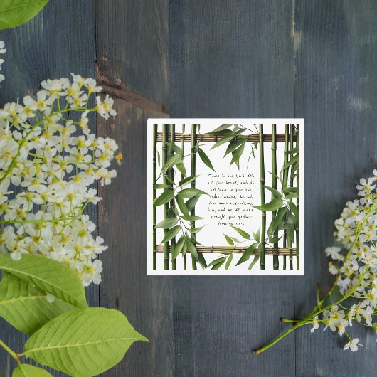 Bamboe  Bijbelvers Custom Feestdagenkaart