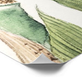 Bamboe blad  kunst poster (Hoek)