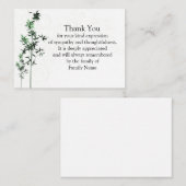 Bamboe blad na begrafenis bedankkaarten notitiekaartje (Voorkant / Achterkant)