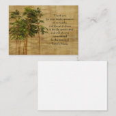 bamboe bladeren dank je kaart notitiekaartje (Voorkant / Achterkant)