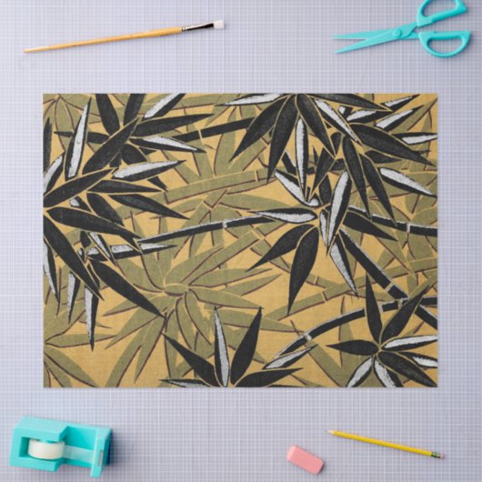 Bamboe bladeren in Gift Wrap Tissuepapier (Craft)