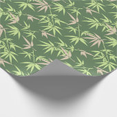 Bamboe bladeren Natuur botanisch patroon Cadeaupapier (Hoek)