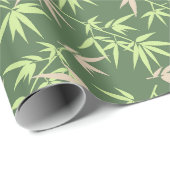 Bamboe bladeren Natuur botanisch patroon Cadeaupapier (Rol Hoek)