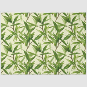 Bamboe Bladeren Patroon Groen Decoupage Tissuepapier