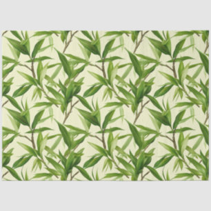 Bamboe Bladeren Patroon Groene Decoupage Tissuepapier