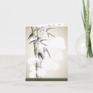 Bamboe blanco notitie kaart