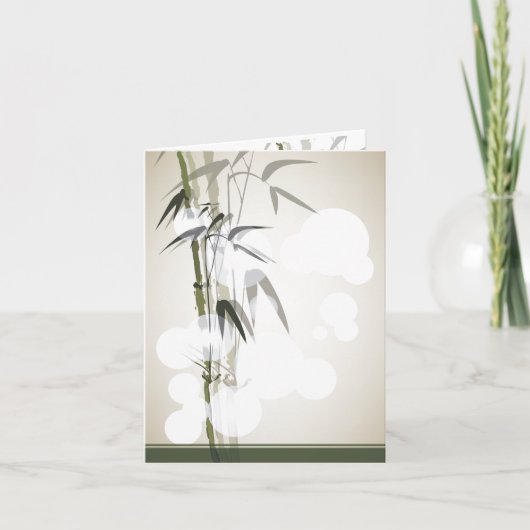 Bamboe blanco notitie kaart (Voorkant)