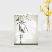 Bamboe blanco notitie kaart (Gele Bloem)