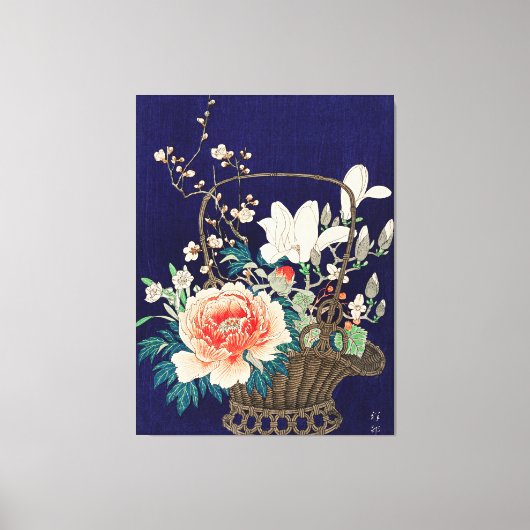 Bamboe Bloemmand door Ohara Koson Canvas Afdruk (Voorkant)