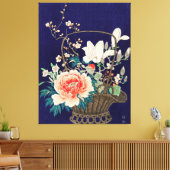 Bamboe Bloemmand door Ohara Koson Canvas Afdruk (Insitu (Woonkamer))