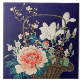 Bamboe Bloemmand door Ohara Koson Tegeltje (Voorkant)