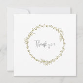 Bamboe Boho Botanisch blad Zacht Elegant groen Bedankkaart (Voorkant)