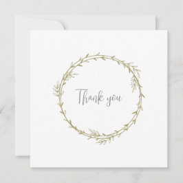 Bamboe Boho Botanisch blad Zacht Elegant groen Bedankkaart