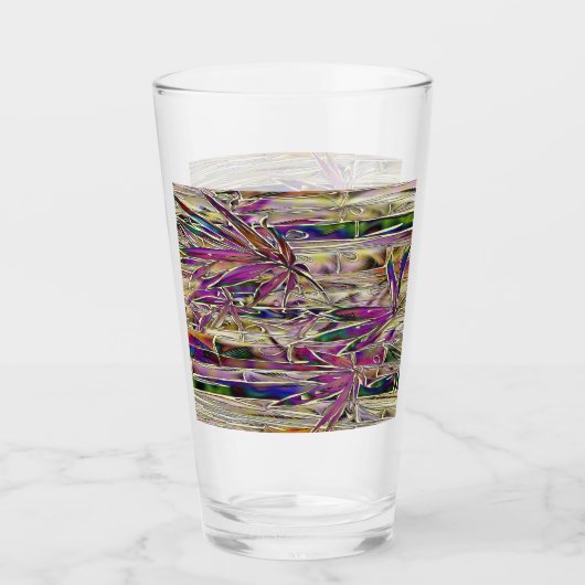 Bamboe Boom Digitaal Schilderen Origineel Kunstgla Glas (Voorkant)