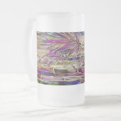 Bamboe Boom Digitaal Schilderen Origineel Kunstgla Matglas Bierpul (Voorkant links)