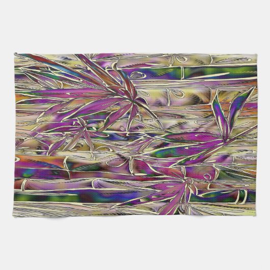 Bamboe Boom Digitaal Schilderen Originele Handdoek (Horizontaal)