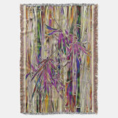 Bamboe Boom Digitaal Schilderen Originele Kunst De Deken (Voorkant Verticaal)