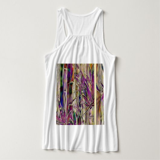 Bamboe Boom Digitaal Schilderen Originele Kunst Ts Tanktop (Design achterkant)