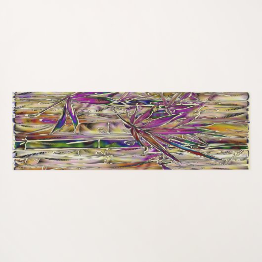 Bamboe Boom Digitaal Schilderen Originele Kunst Yo Yogamat (Achterkant (horizontaal))
