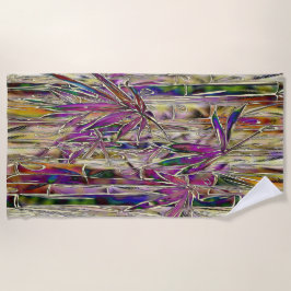 Bamboe Boom Digitaal Schilderen Originele Strandla Strandlaken