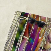 Bamboe Boom Digitaal Schilderen Originele Strandla Strandlaken (In situ)