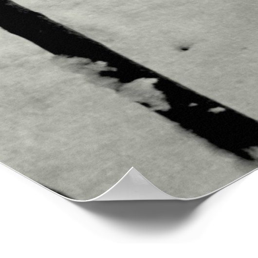 Bamboe-boomstammen in sneeuw poster (Hoek)