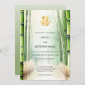 Bamboe bos Chinese bruiloft Kaart (Voorkant / Achterkant)