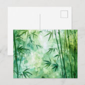 Bamboe bos Waterverf Briefkaart (Voorkant / Achterkant)