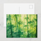 Bamboe bos Waterverf Briefkaart (Voorkant / Achterkant)