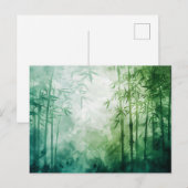 Bamboe bos Waterverf Briefkaart (Voorkant / Achterkant)