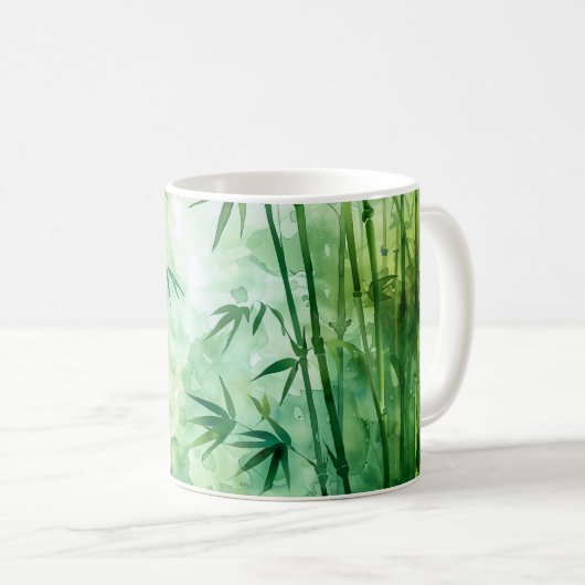 Bamboe bos Waterverf Koffiemok (Voorkant rechts)