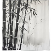 Bamboe bosinkt schilderij douchegordijn (Voorkant)