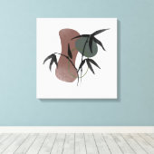 Bamboe Botanische Planten Boheems Canvas Afdruk (Insitu (Houten vloer))