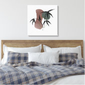 Bamboe Botanische Planten Boheems Canvas Afdruk (Insitu (Slaapkamer))