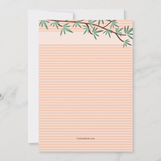 Bamboe Branches — Uitnodiging (Achterkant)