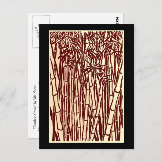 bamboe briefkaart (Voorkant / Achterkant)