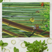 Bamboe & Butterfly Art 1 Keukenhanddoek (Gevouwen)