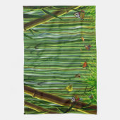Bamboe & Butterfly Art 1 Keukenhanddoek (Verticaal)