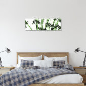 Bamboe Chinese Kunst - een - groen Canvas Afdruk (Insitu (Slaapkamer))