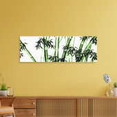 Bamboe Chinese Kunst - een - groen Canvas Afdruk (Insitu (Woonkamer))