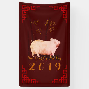 Bamboe Chinese Lijst Varkenshaar 2019 Spandoek