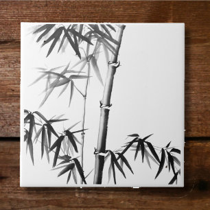 Bamboe - Chinese stijl - niet omlijst Tegeltje