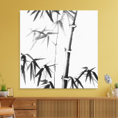 Bamboe - Chinese stijl - ongekaderd Canvas Afdruk (Insitu (Woonkamer))