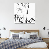 Bamboe - Chinese stijl - ongekaderd Canvas Afdruk (Insitu (Slaapkamer))