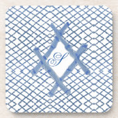 Bamboe Chinoiserie Ginger Jar set 6 Bier Onderzetter (Voorkant)