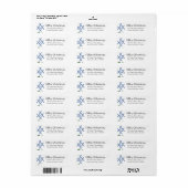 Bamboe Chinoiserie Hand Getekend adres Etiket (Full Sheet)