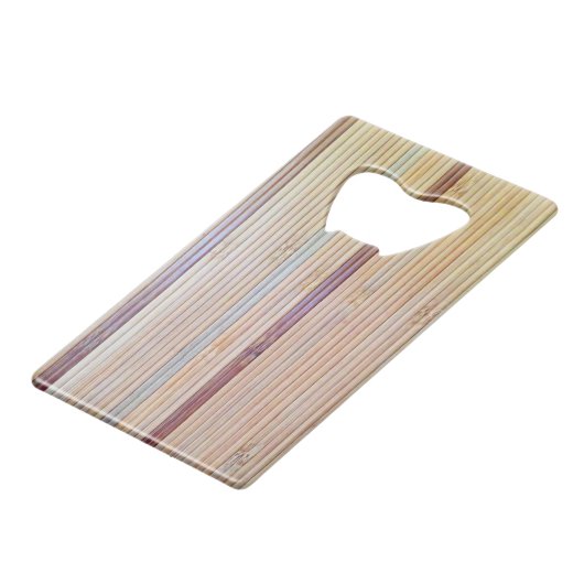 Bamboe Creditkaart Flessenopener (Achterkant Gekanteld)