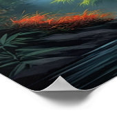 Bamboe Dans, Stroom in het Bos Poster (Hoek)