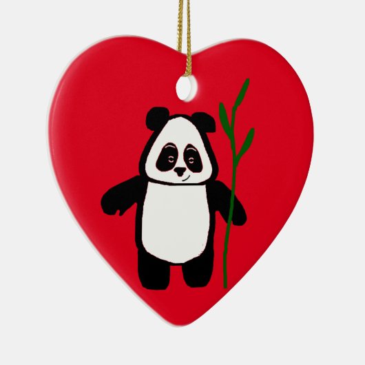 Bamboe de Panda Heart Ornament (Rechts)