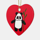 Bamboe de Panda Heart Ornament (Links)